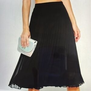 Abercrombie & Fitch Sunburst Pleats Midi Skirt